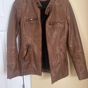 Brown Leather Women's Jacket